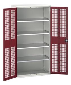 16926770.** verso ventilated door cupboard with 4 shelves. WxDxH: 1050x550x2000mm. RAL 7035/5010 or selected